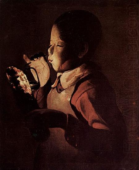 Georges de La Tour Knabe blast in eine Lampe china oil painting image